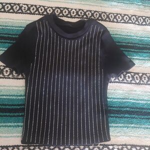 Stylish Black Shirt with Studded Design